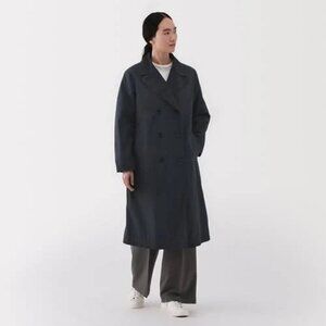 Muji Lightweight Water Repellent Trench - Black, Medium